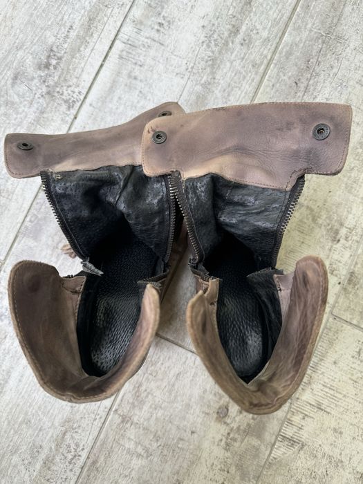 Buty botki włoskie skorzane na koturnie  36
