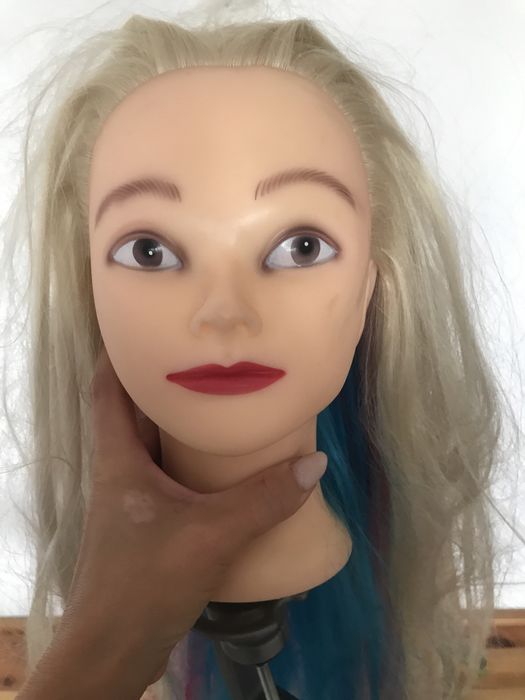 głowa główka do nauki do przykrecania do blat fryzjerstw dlugie wlosy