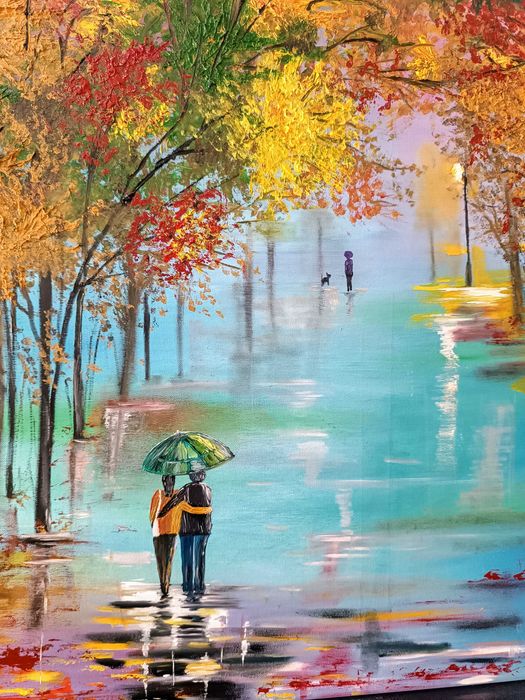 Óleo sobre tela, original, dimensões 100cmx80cm "Paixão pela Vida"