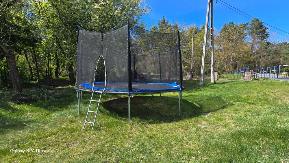 Trampolina 488 cm duża po jednym sezonie