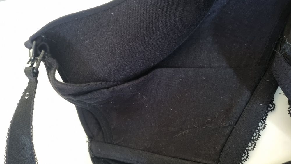 Czarny stanik biustonosz usztywniany bez fiszbin H&M