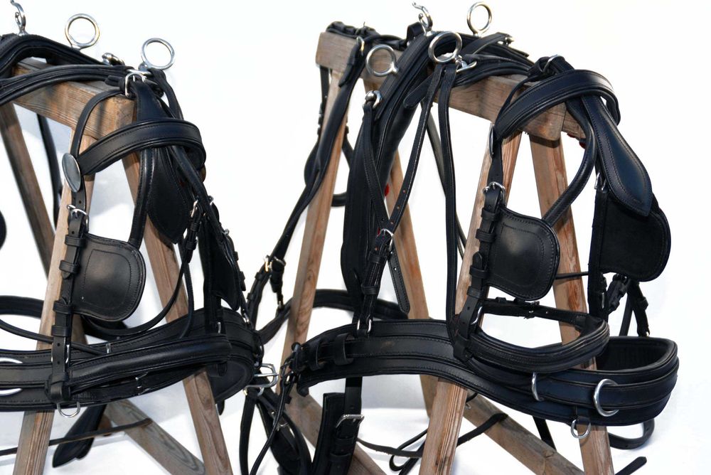 Uprząż na parę kucy shetty profilowane piersi