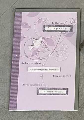 Kartka na pogrzeb kondolencje / wyrazy współczucia (po angielsku)