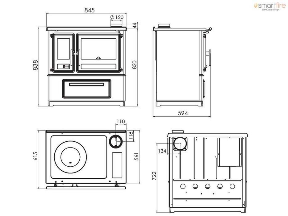 Fogão Lenha em Ferro Fundido
