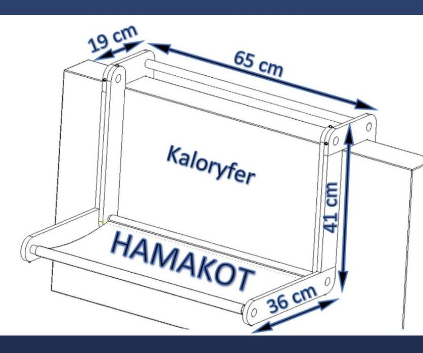 Hamak dla kota na każdy kaloryfer