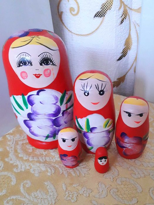 Матрёшка, 5 в 1. Времён СССР. Игрушки, игры