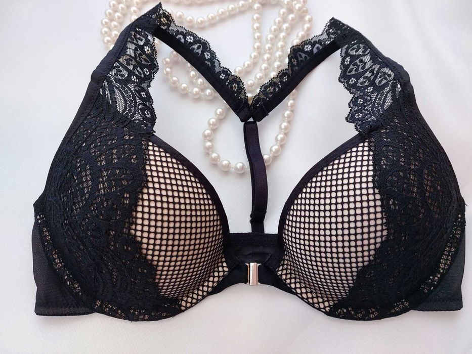 70C Hunkemoller соблазнительный бюстгальтер пуш ап с застежкой спереди