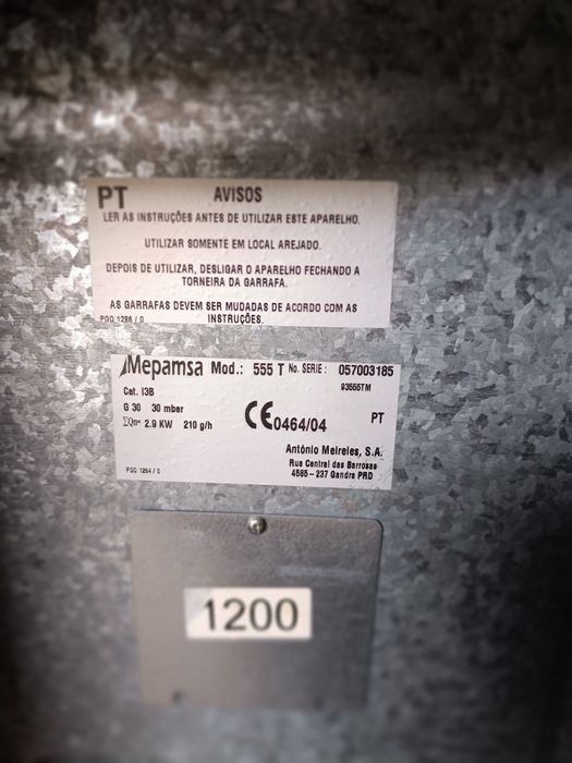 Aquecedor + bilha BP