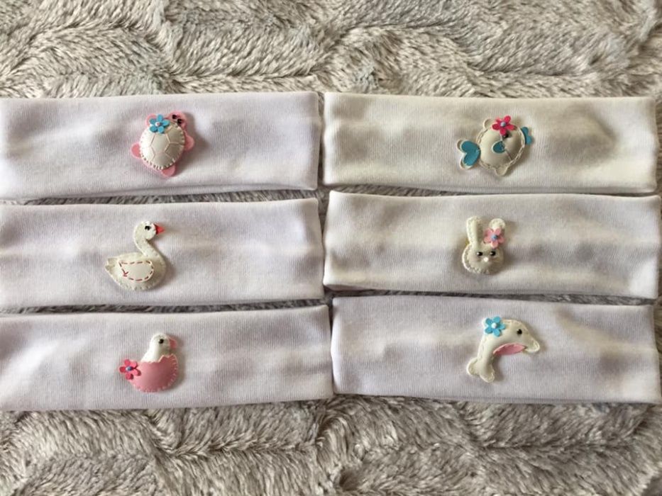 Fitas de cabelo brancas para menina