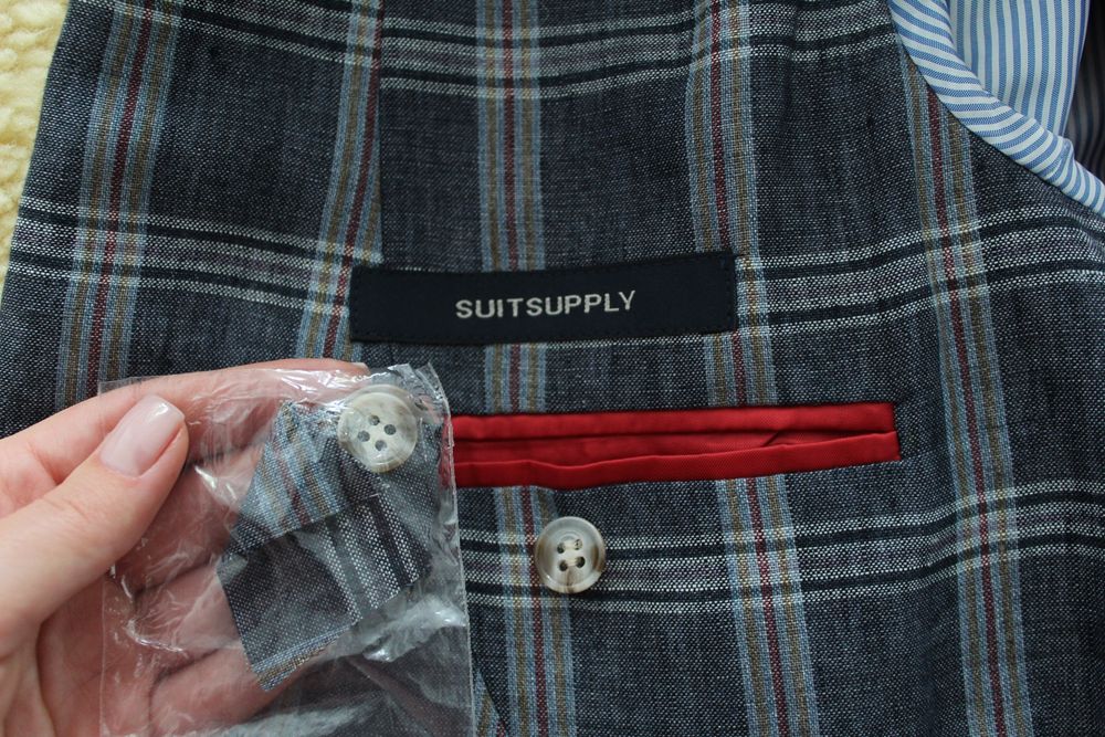 Неймовірно красивий,розкішний чоловічий піджак в клітинку Suitsupply 100% льон 48 розмір