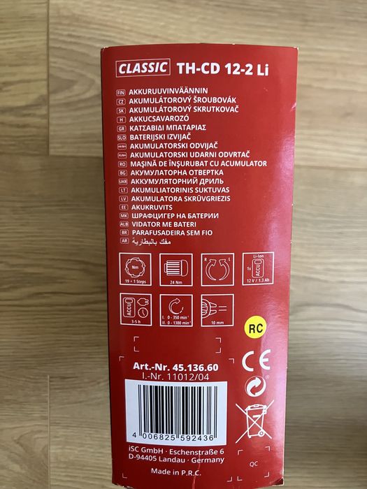 Berbequim a bateria Einhell TH-CD 12-2 Li