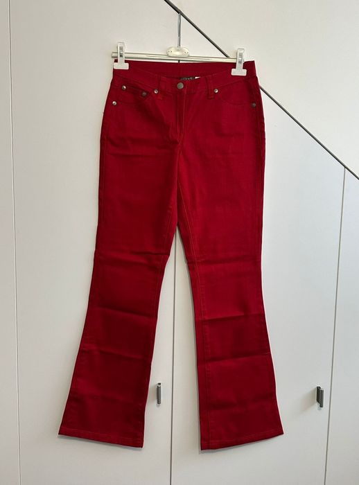 Nowe Jeansy damskie BPC 36 dzwony czerwone