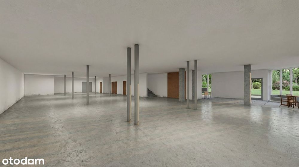 Lokal usługowo-magazynowy 1253 m2, działka 6837 m2, przy drodze S5.