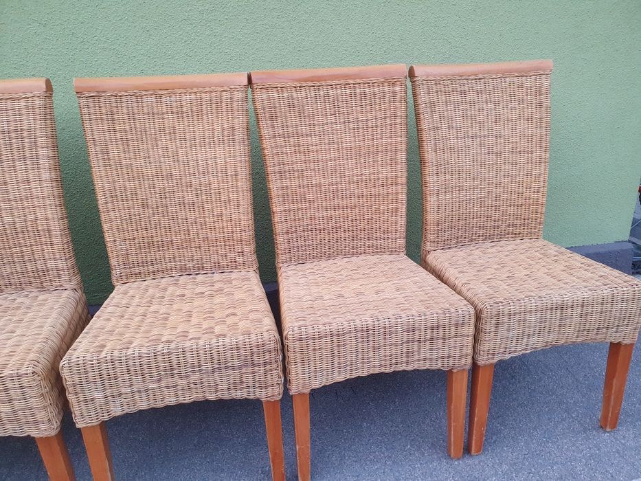 Krzesła Wiklinowe Komplet 5szt. Wiklina