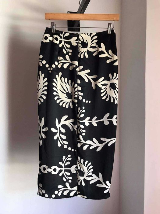 saia midi comprida zara woman floral saia comprida preta