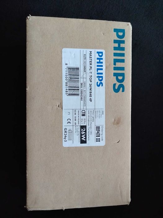 Świetlówki Philips Master PL-T TOP 26W/840 4P 10 szt