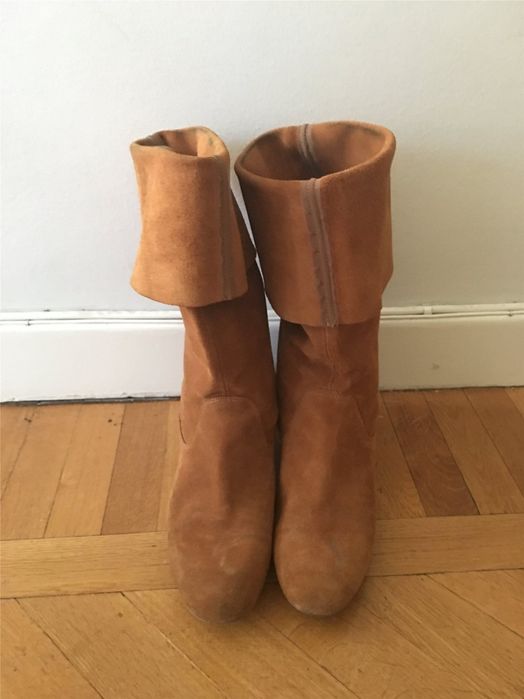 Botas castanhas Steve Madden camurça tamanho 38 muito bom estado