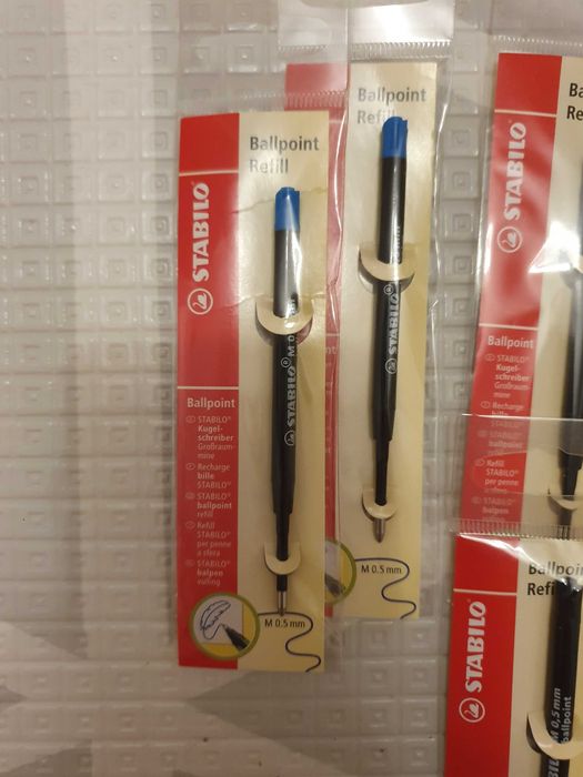 Stabilo wkład do długopisów czarny niebieskie 0.5mm