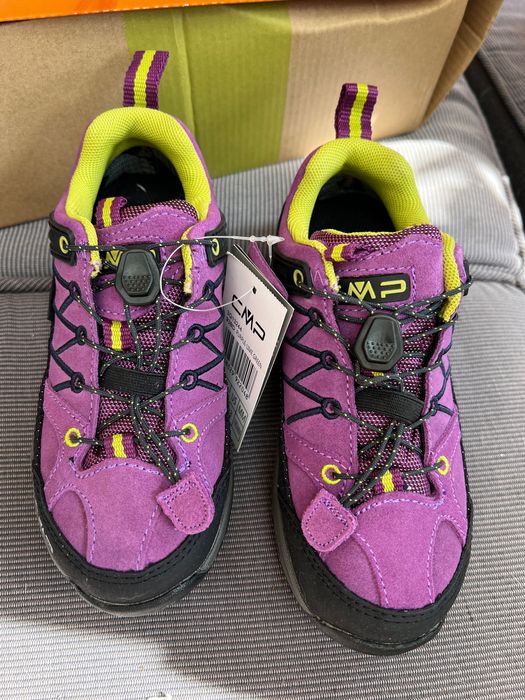 Trekkingi skórzane CMP niskie goratex roz 30/19,5 cm fioletowe