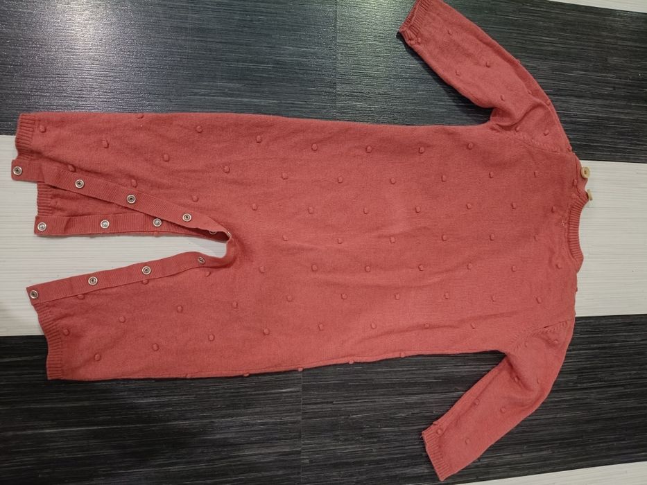 Różowy malinowy kombinezon lupilu pure collection 80 stan bardzo dobry
