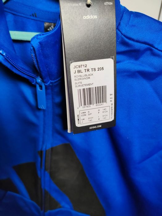 Bluza Adidas niebieska junior 140cm