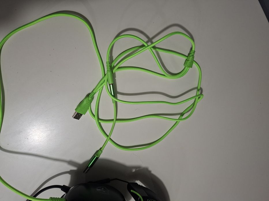 Słuchawki Gamingowe z Mikrofonem BATTLETRON • Neonowe Kable • RGB