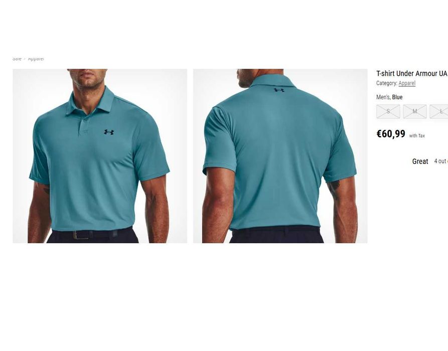 Мужское Поло Under Armour UA (М-Л)