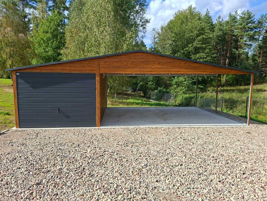 Garaż blaszany 6x5,80 m Blaszak Garaz Premium Producent Garaże blaszane 6x6 7x6 8x6 9x6 dostawa i montaż w całej POLSCE !