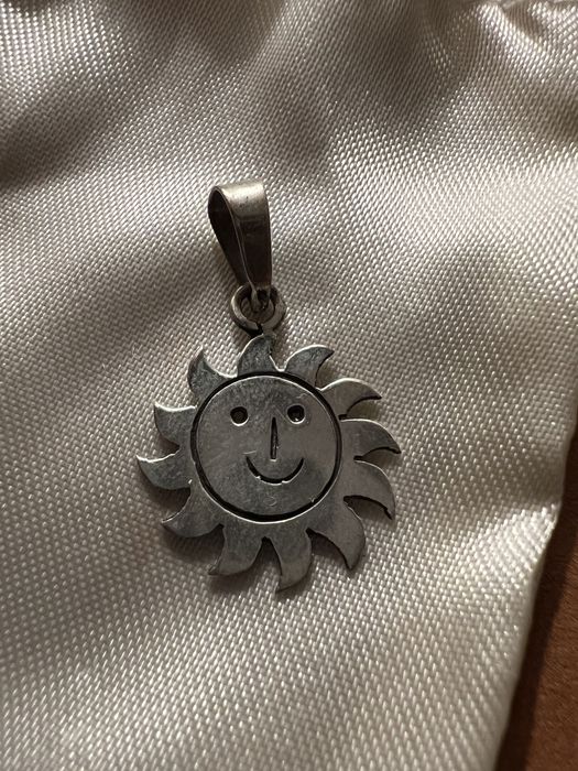 Zawieszka słońce srebro handmade