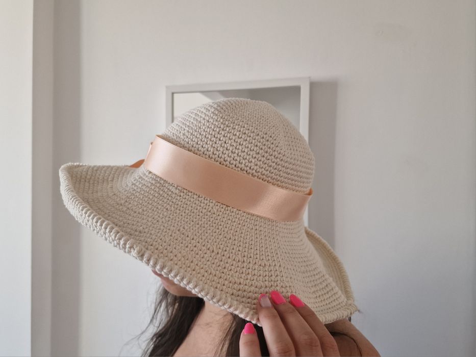Chapéu Verão Bege (feito à mão)