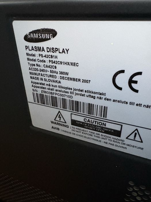 Telewizor samsung plazma 42cale