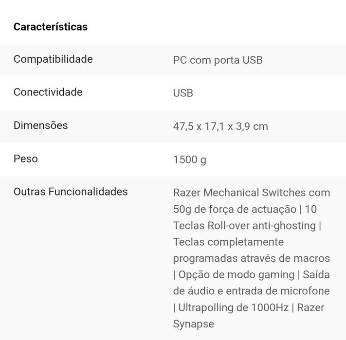Teclado Blackwidow Chroma v2
