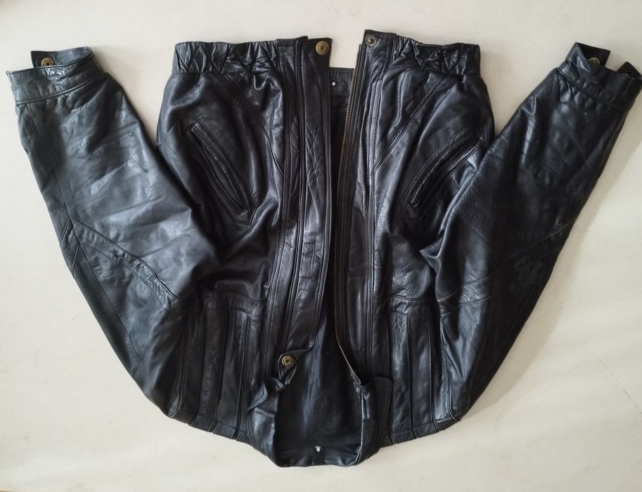 Blusão de cabedal preto