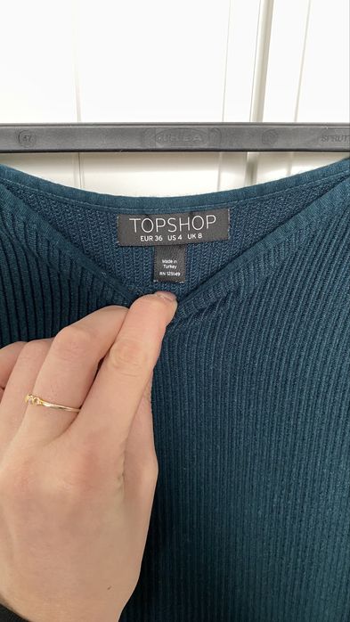Topshop sukienka sweterkowa S zielona
