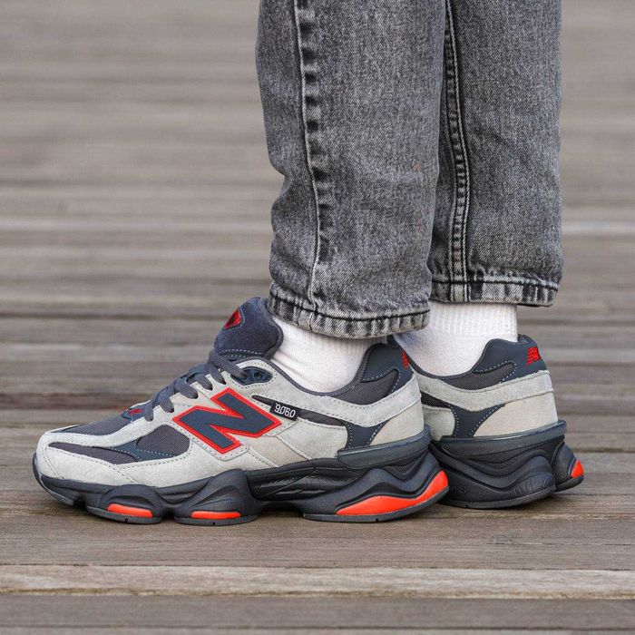 Нові Стильні Кросівки New Balance 9060 TermoGrey Red (41-45)