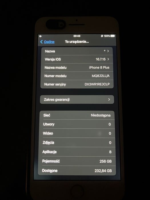 IPhone 8 Plus 256GB 3GB 100%