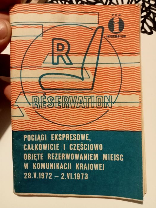 Kieszonkowy rozkład jazdy PKP poc.Ex 1972/73