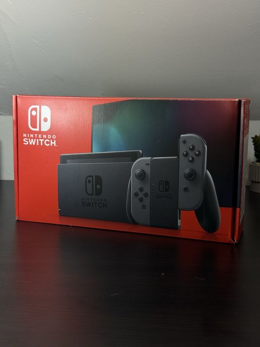 Nintendo Switch Grey | Pełny Komplet | Ekran Idealny (Szkło) | V2
