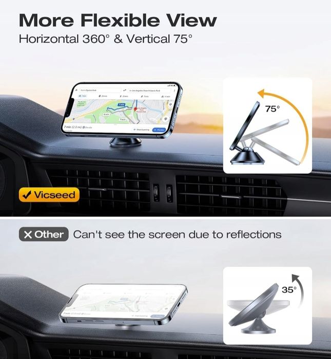 Magnetyczny Uchwyt Samochodowy na Telefon VICSEED ZJ4