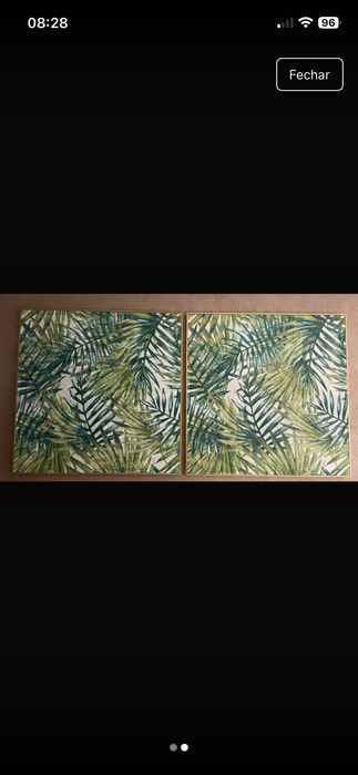 Moldura em tons de verde