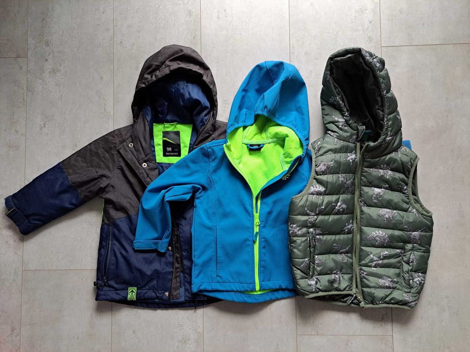 Kurtki softshell + bezrękawnik 98/104
