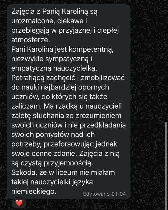 Lekcje, konwersacje, korepetycje NIEMIECKI, pomoc językowa