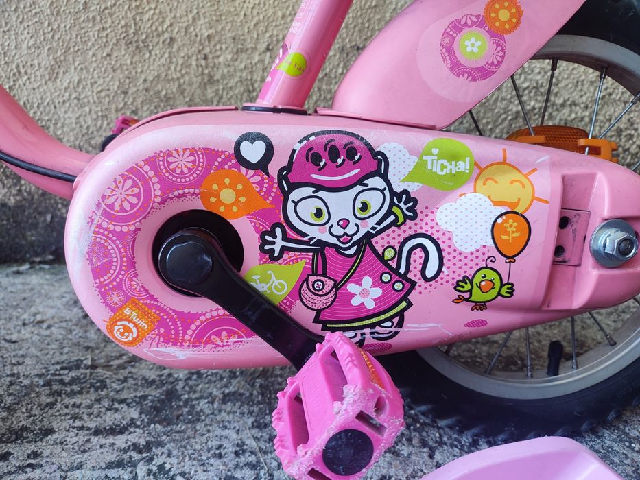 Bicicleta criança infantil cor de rosa
