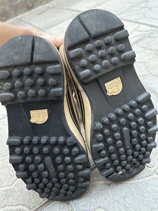 кожаные зимние непромокаемые сапоги чоботи снегоходы sorel 36-36,5p