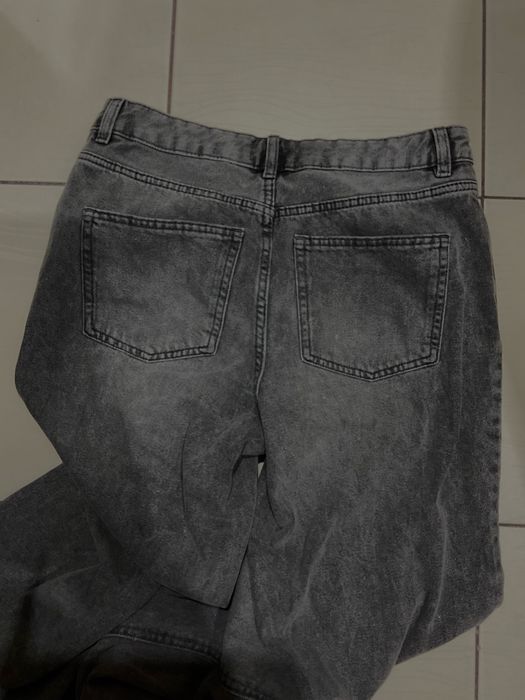 Spodnie szerokie z szersza nogawka szare