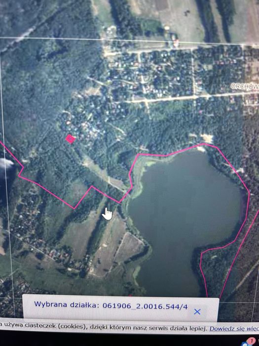 Dzialka Orchówek jezioro Glinki/Okuninka vat 23%