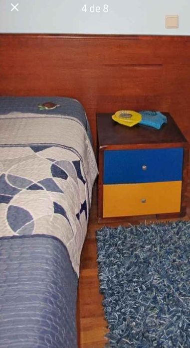 Cama de solteiro XL (corpo e meio)