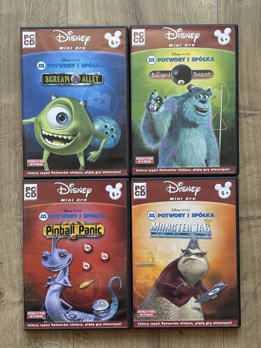 Potwory i Spółka – zestaw 4 pełne wersje gry PC Disney Pixar