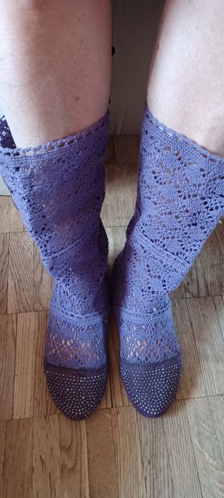 Для ретро образа Сапоги кружевные, винтаж 90- х