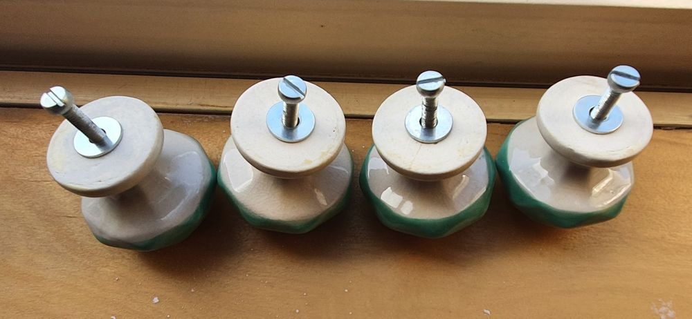 Puxadores Cerâmica Verde Água